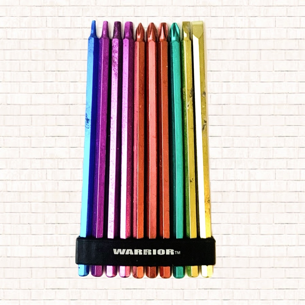 Warrior Long Length Drill Bit Set • Set of 10, 6” assorted drill bits NEW OBO